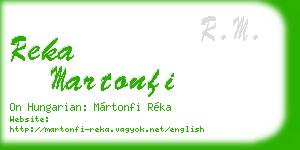 reka martonfi business card